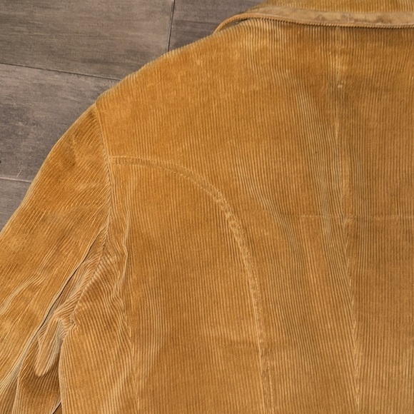 1970’s Vintage Europe Craft Caramel Brown Corduroy Pea Coat - Picture 7 of 11